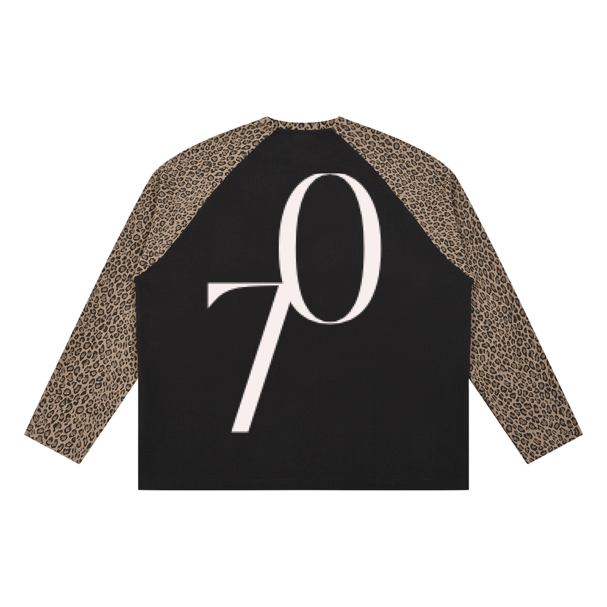 7VEN - Unisex Leopard Panel Waffle T-Shirt