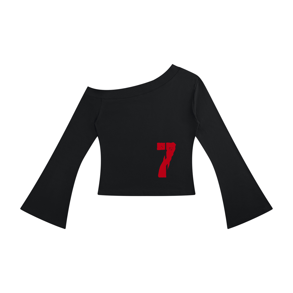 7VEN - Women's Off-Shoulder Bell Sleeve T-Shirt