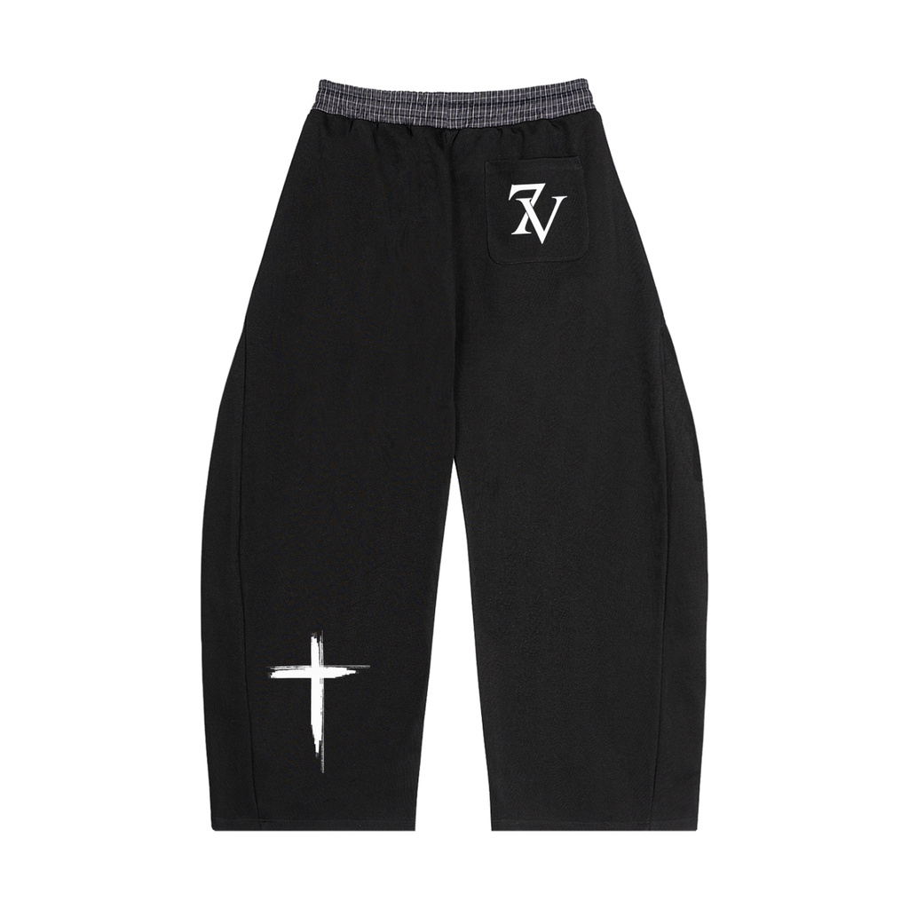 7VEN - Plaid Waistband Sweatpants