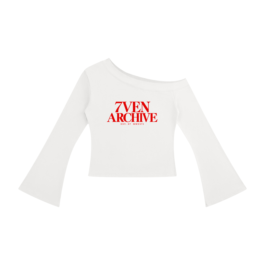 7VEN - Women's Off-Shoulder Bell Sleeve T-Shirt