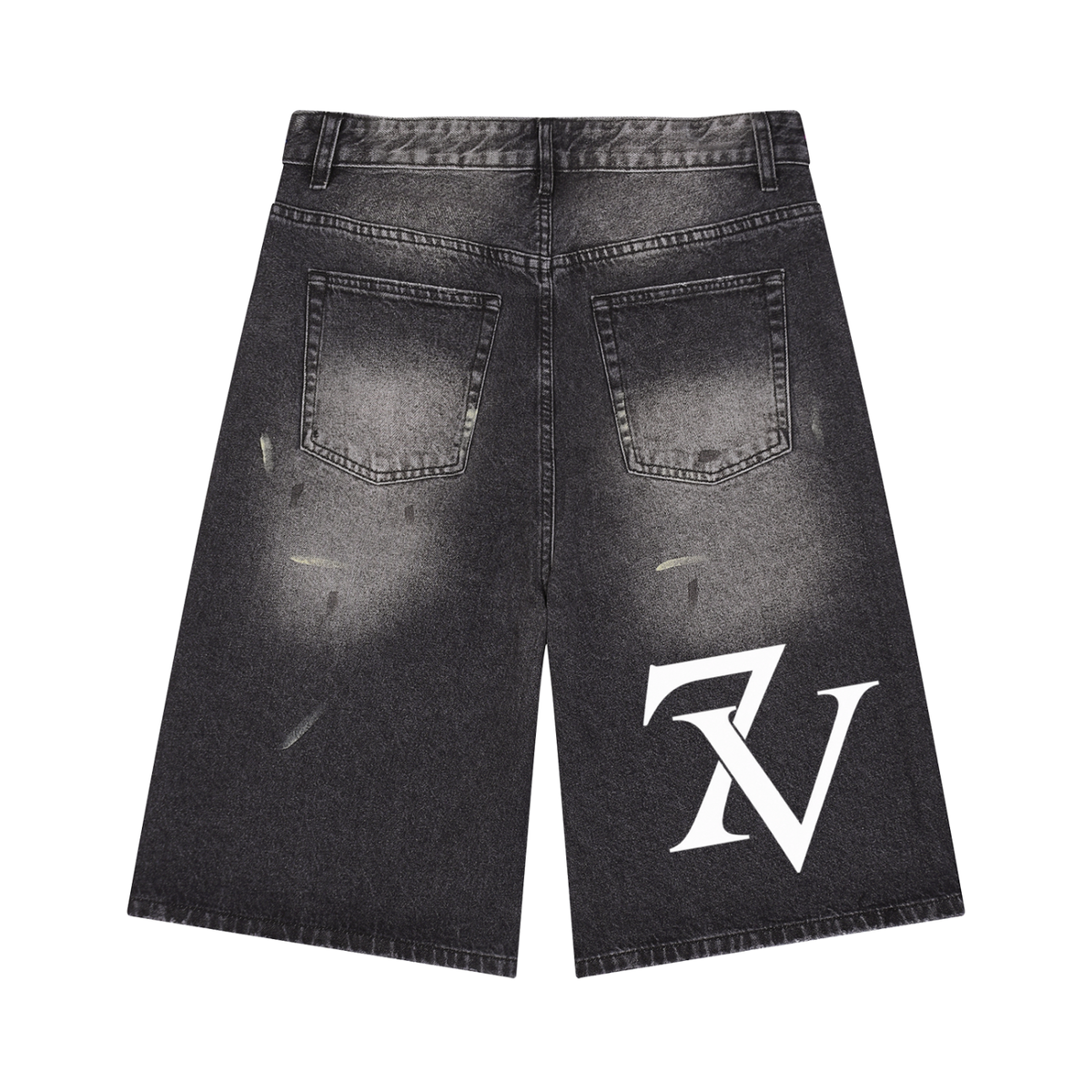 7VEN - Men’s Vintage Wide Leg Denim Jorts