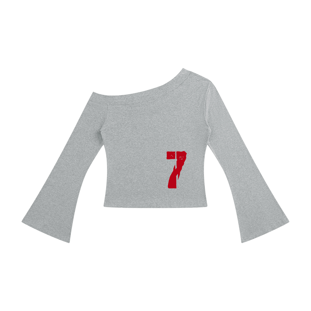 7VEN - Women's Off-Shoulder Bell Sleeve T-Shirt