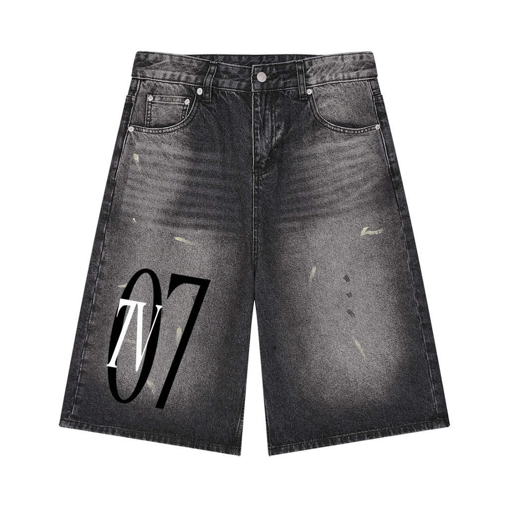 7VEN - Men’s Vintage Wide Leg Denim Jorts