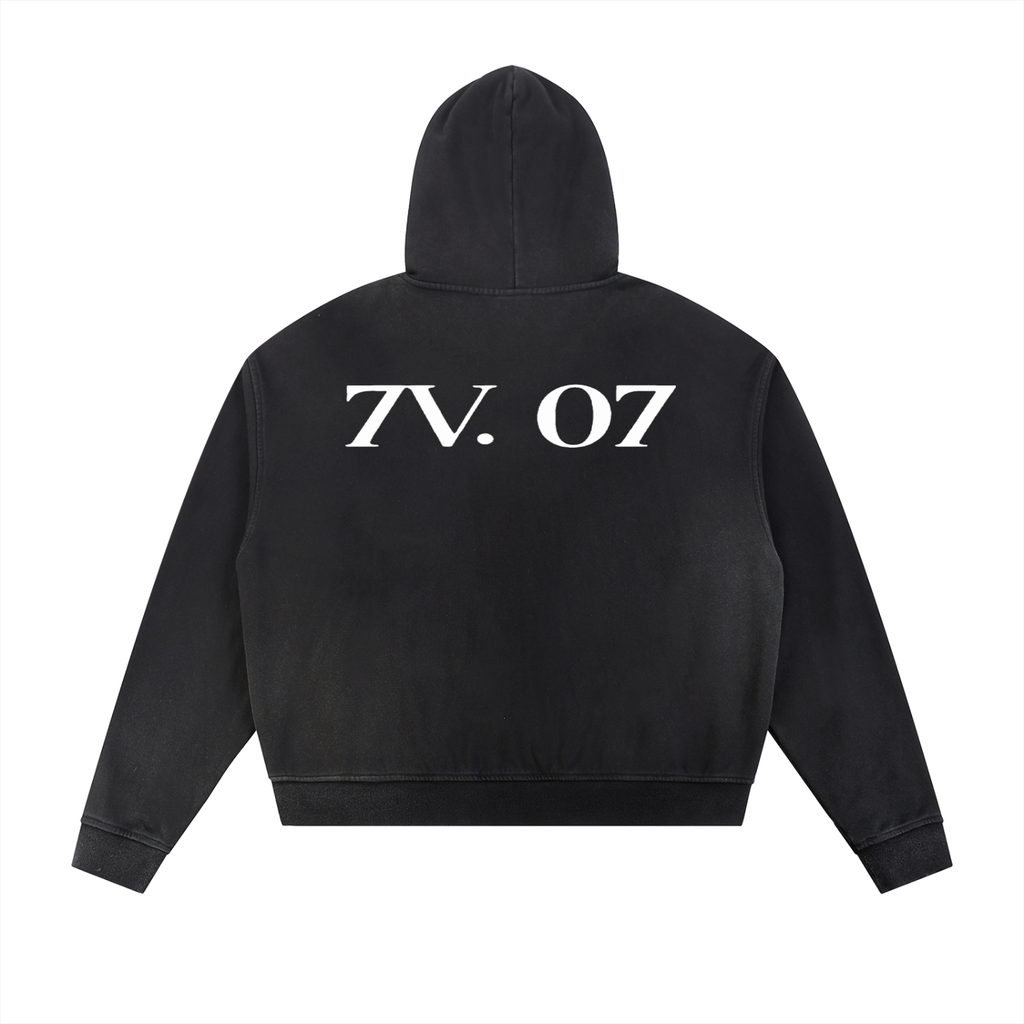 7VEN - Faded Zipped Hoodie
