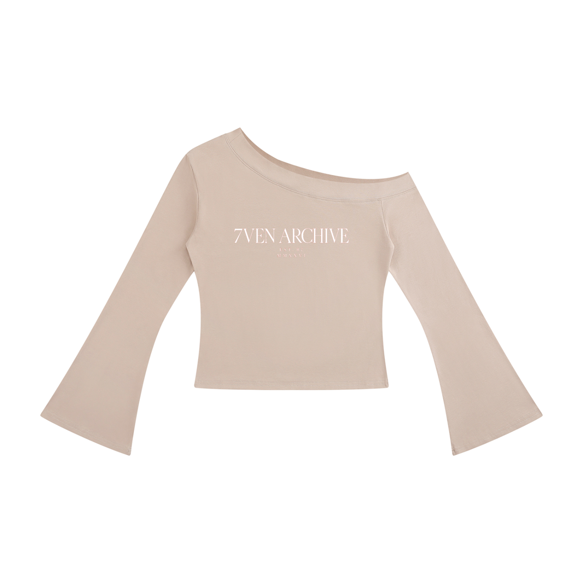 7VEN - Women's Off-Shoulder Bell Sleeve T-Shirt