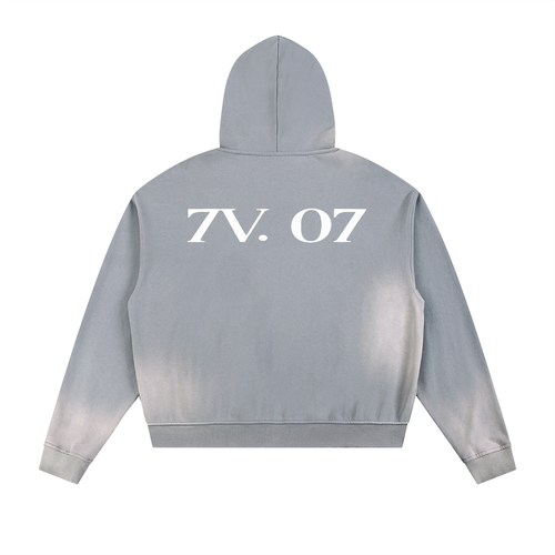 7VEN - Faded Zipped Hoodie
