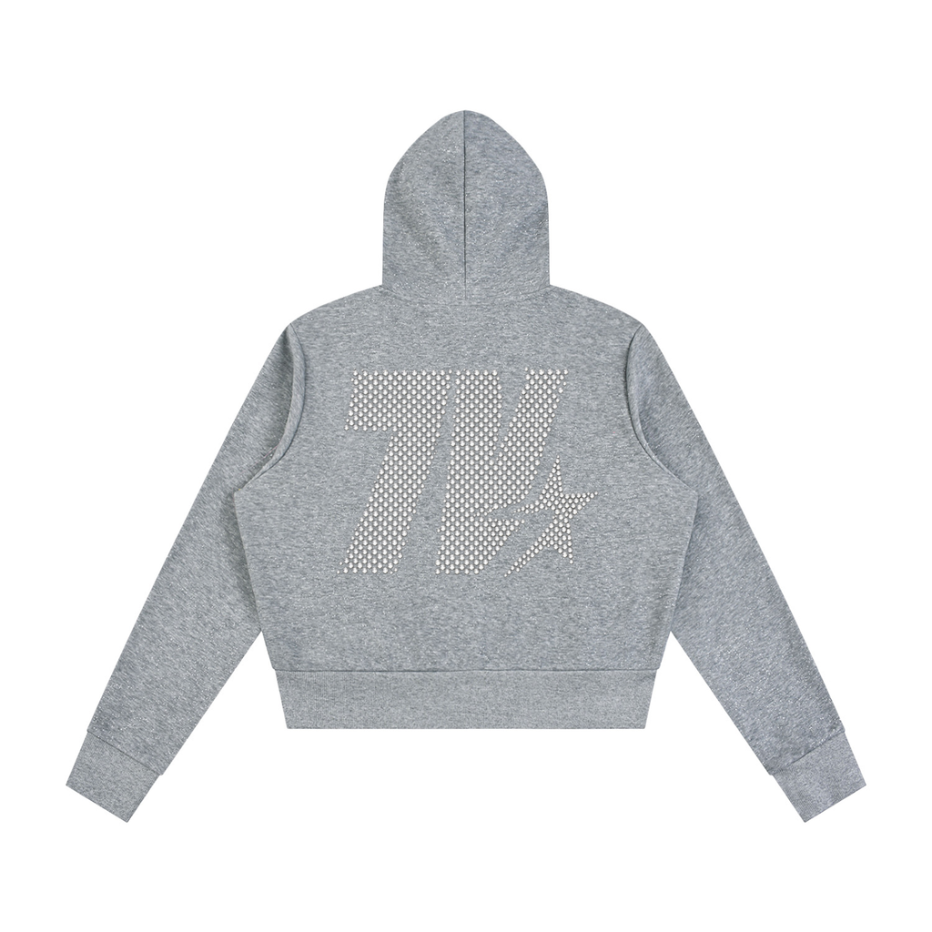 7VEN - Women's Faded Sparkles  Full Zip Hoodie