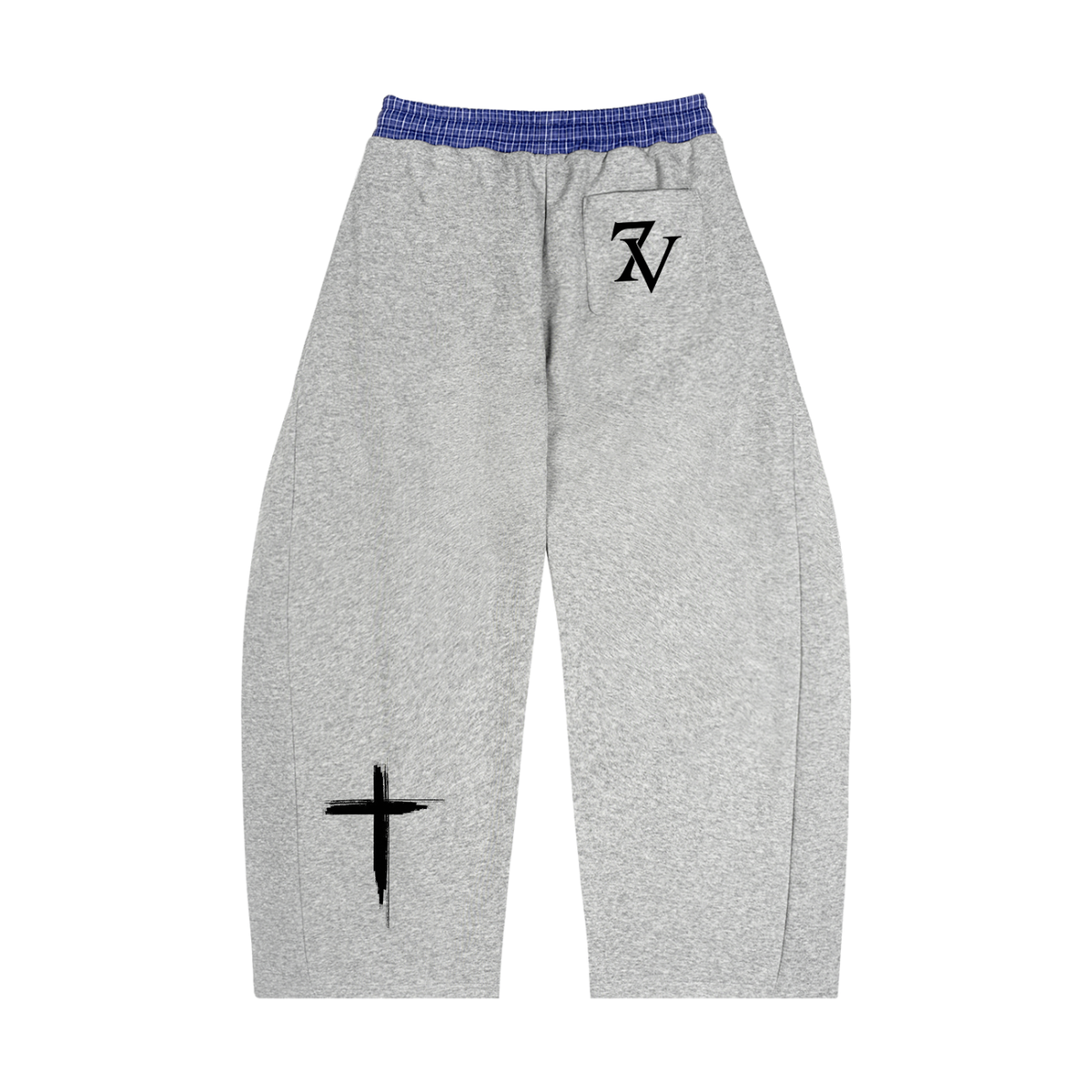 7VEN - Plaid Waistband Sweatpants